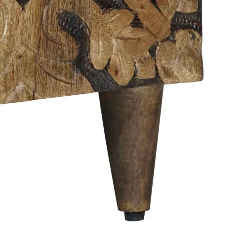  Széf polcokkal tárolóval Barna 90 x 33,5 x 75 cm Tömör Mangófát