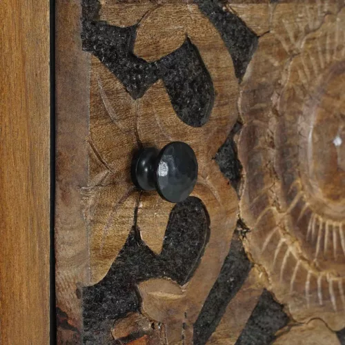  Magas Tálca polcokkal Barna 40 x 33,5 x 110 cm Tömör Mangófát