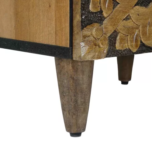  Magas Tálca polcokkal Barna 40 x 33,5 x 110 cm Tömör Mangófát