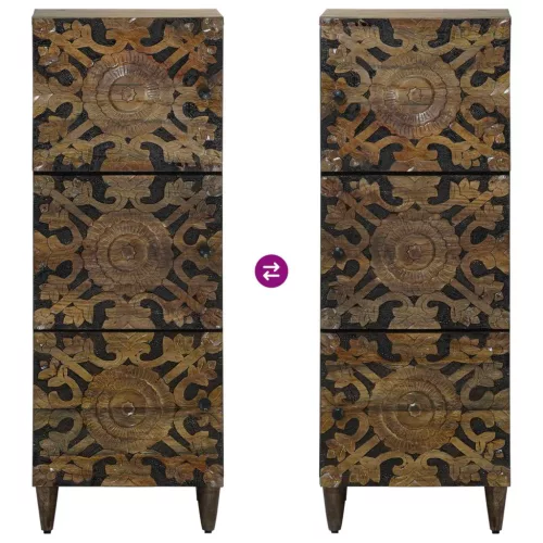  Magas Tálca polcokkal Barna 40 x 33,5 x 110 cm Tömör Mangófát