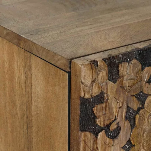  Magas Tálca fiókkal Barna 60 x 33,5 x 100 cm Tömör Mangófát