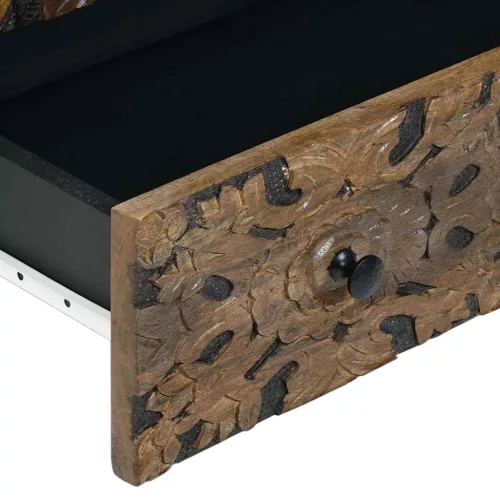  Magas Tálca fiókkal Barna 60 x 33,5 x 100 cm Tömör Mangófát