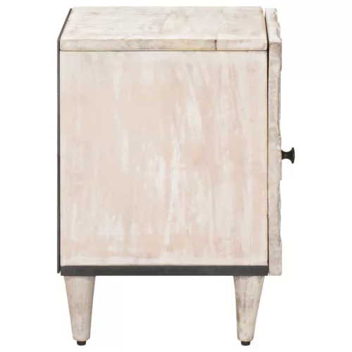  Éjjeliszekrény 2 pcs Fehér 40 x 33,5 x 46 cm Tömör Mangófát