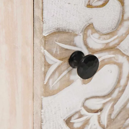  Éjjeliszekrény 2 pcs Fehér 40 x 33,5 x 46 cm Tömör Mangófát