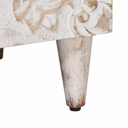  Éjjeliszekrény 2 pcs Fehér 40 x 33,5 x 46 cm Tömör Mangófát