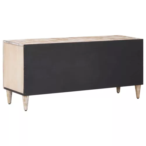  TV szekrény tárolóval Fehér 105 x 33,5 x 46 cm Tömör Mangófát