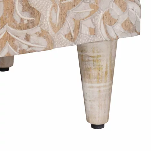  TV szekrény tárolóval Fehér 105 x 33,5 x 46 cm Tömör Mangófát