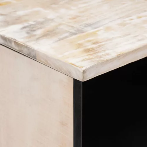  TV szekrény tárolóval Fehér 70 x 33,5 x 46 cm Tömör Mangófát