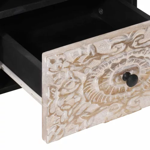  TV szekrény tárolóval Fehér 70 x 33,5 x 46 cm Tömör Mangófát