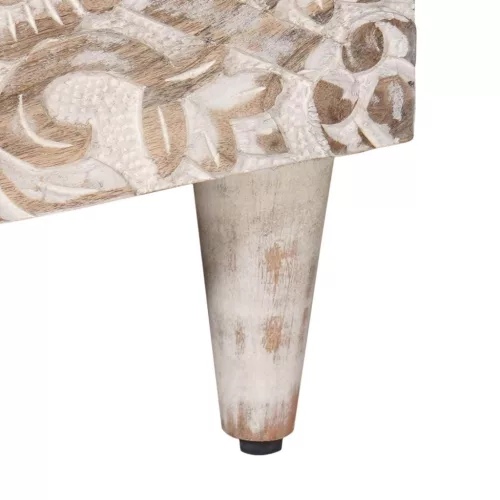  Tároló Szekrény Fehér 60 x 33,5 x 75 cm Tömör Mangófát