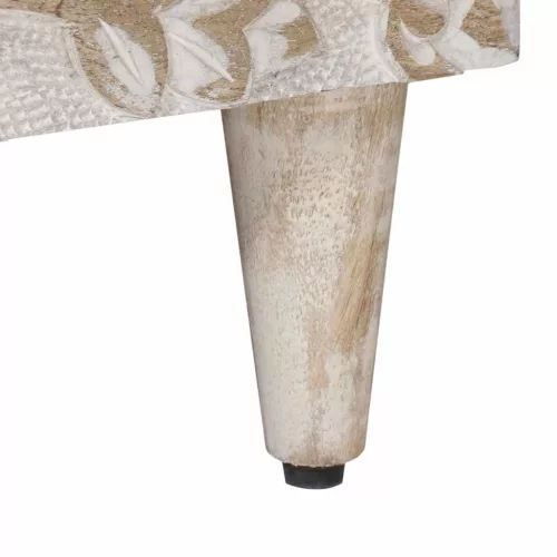  Ágytároló szekrény 2 pcs Fehér 40 x 33 x 46 cm Tömör Mangófát