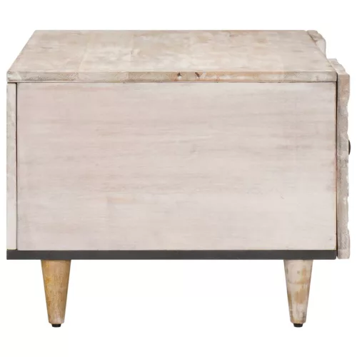  Dohányzóasztal Fehér 100 x 54 x 40 cm Tömör Mangófát