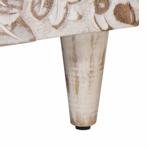  TV szekrény fiókkal Fehér 105 x 33,5 x 46 cm Tömör Mangófát