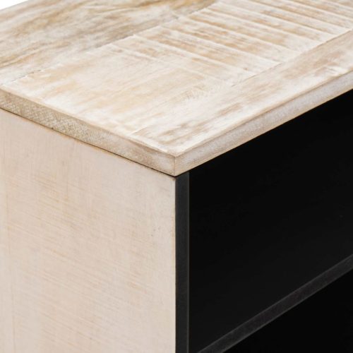  TV szekrény tárolóval Fehér 80 x 31,5 x 46 cm Tömör Mangófát