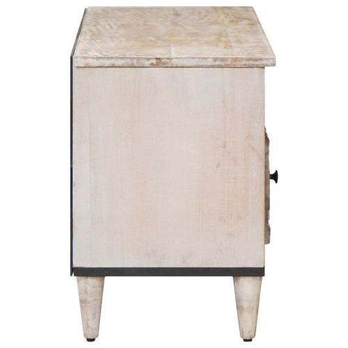  TV szekrény fiókkal Fehér 100 x 33,5 x 46 cm Tömör Mangófát