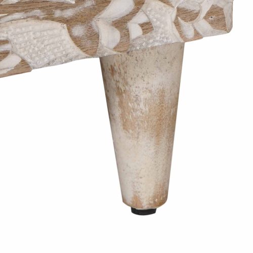  TV szekrény fiókkal Fehér 100 x 33,5 x 46 cm Tömör Mangófát