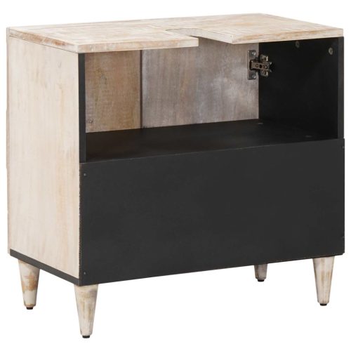  Fürdőszobai mosdószekrény Fehér 62 x 33 x 58 cm Tömör Mangófát