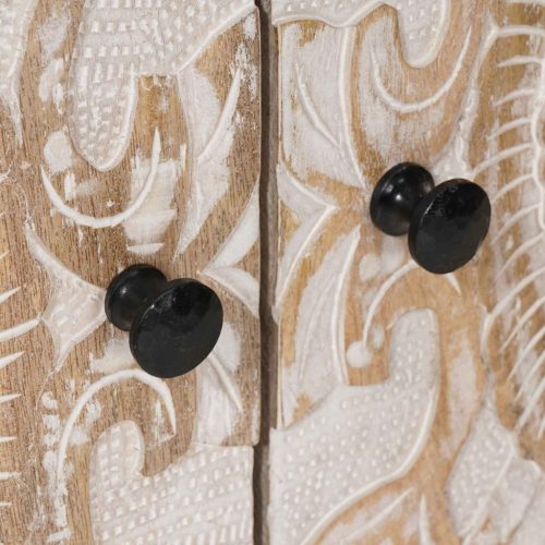  Fürdőszobai mosdószekrény Fehér 62 x 33 x 58 cm Tömör Mangófát