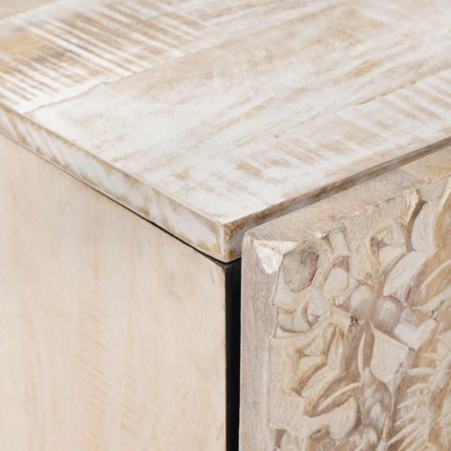  Fürdőszoba Székény Fehér 38 x 33,5 x 58 cm Tömör Mangófát