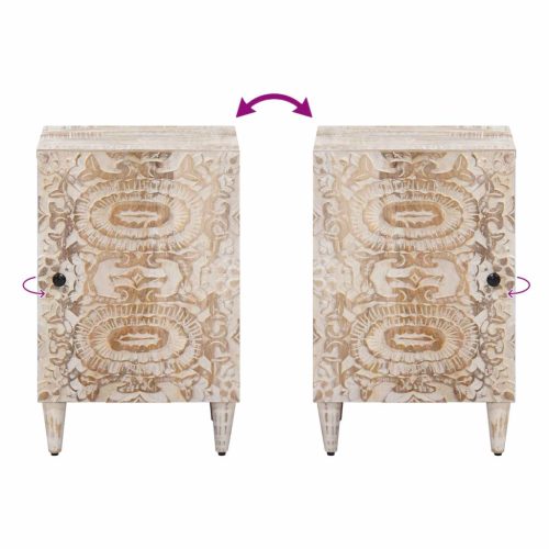  Fürdőszoba Székény Fehér 38 x 33,5 x 58 cm Tömör Mangófát