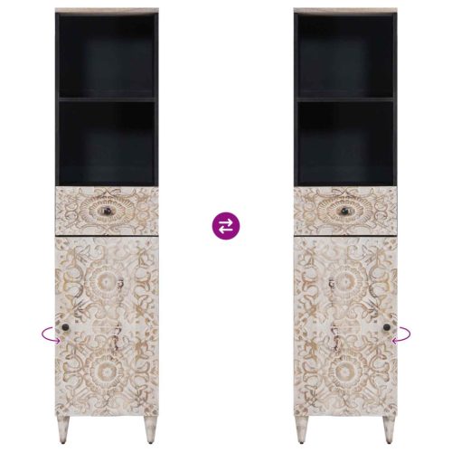  Fürdőszoba Székény Fehér 38 x 33,5 x 160 cm Tömör Mangófát