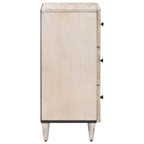  Széf fiókkal tárolóval Fehér 40 x 33,5 x 75 cm Tömör Mangófát