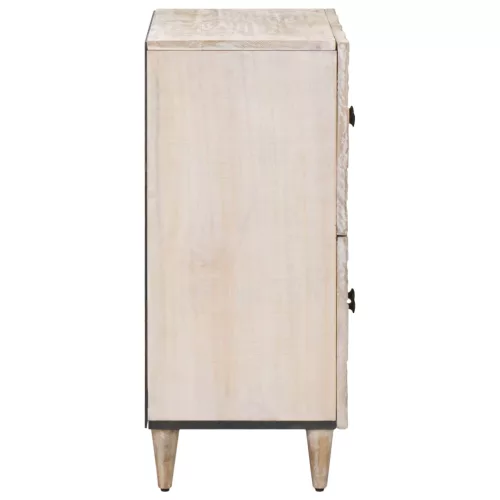  Széf tárolóval ajtóval Fehér 60 x 33,5 x 75 cm Tömör Mangófát