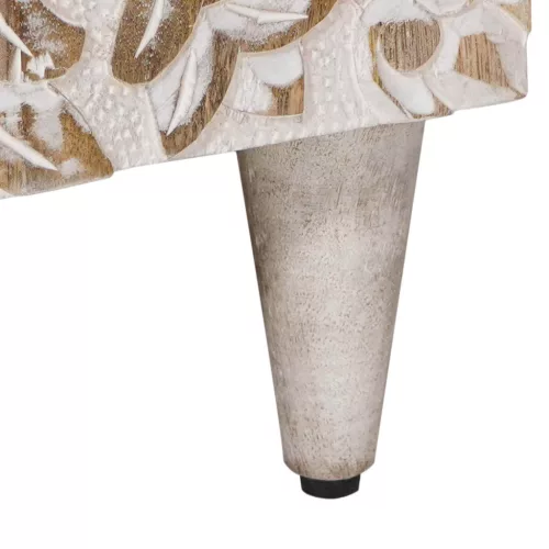  Széf tárolóval ajtóval Fehér 60 x 33,5 x 75 cm Tömör Mangófát