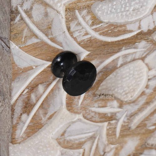  Széf tárolóval ajtóval Fehér 80 x 33,5 x 75 cm Tömör Mangófát