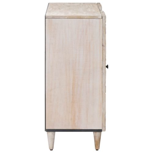  Széf polcokkal tárolóval Fehér 90 x 33,5 x 75 cm Tömör Mangófát