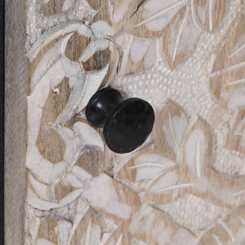  Széf polcokkal tárolóval Fehér 90 x 33,5 x 75 cm Tömör Mangófát