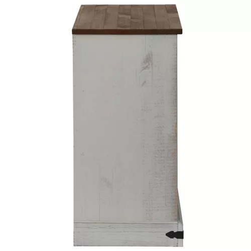  HALDEN fehér tömör fa komód tolóajtós 80x40x80 cm
