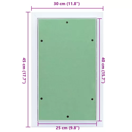  alumínium keretes hozzáférési panel gipszkartonhoz 250x400 mm