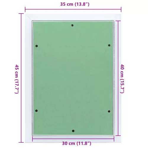  Alumínium keretes hozzáférő panel gipszkartonhoz 300x400 mm