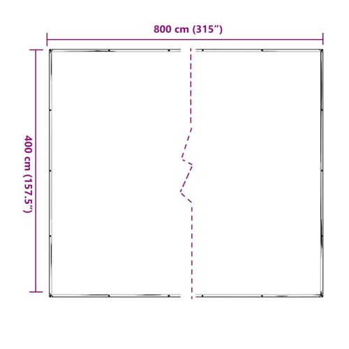  átlátszó ponyva lyukasztóval 4x8 m polietilén