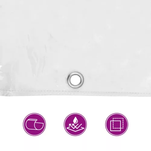  átlátszó ponyva lyukasztóval 3x8 m PVC