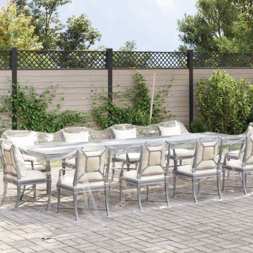  átlátszó ponyva lyukasztóval 4x10 m PVC