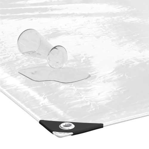  átlátszó ponyva lyukasztóval 4x10 m PVC
