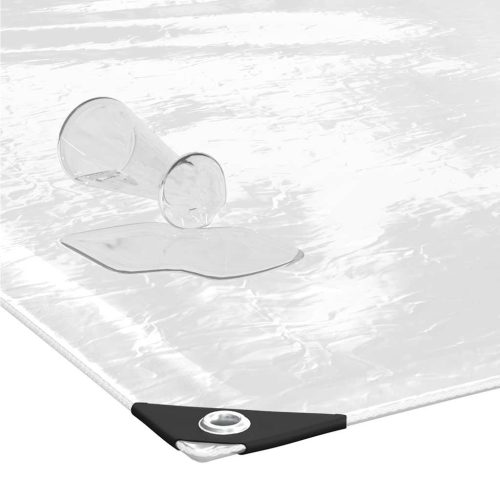  átlátszó ponyva lyukasztóval 5x10 m PVC