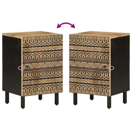  tömör mangófa fürdőszobaszekrény 38 x 33,5 x 58 cm