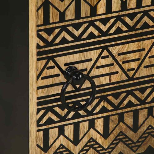  tömör mangófa fürdőszobaszekrény 38 x 33,5 x 58 cm