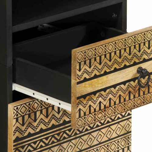  tömör mangófa fürdőszobaszekrény 38 x 33,5 x 160 cm