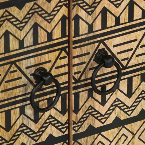  tömör nyers mangófa tálalószekrény 60 x 33,5 x 75 cm