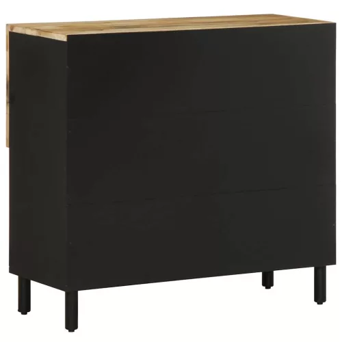  tömör nyers mangófa tálalószekrény 80 x 33,5 x 75 cm