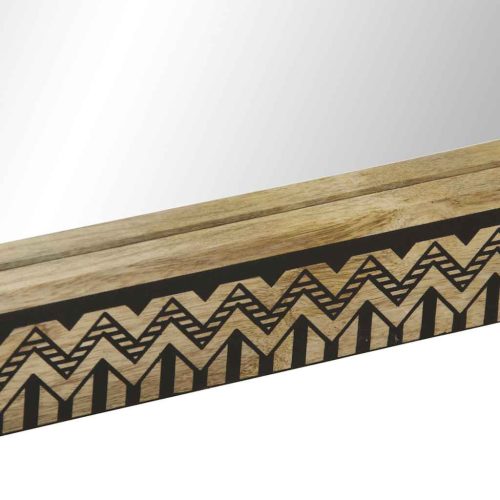  tömör mangófa és üveg fürdőszobatükör 50 x 70 cm