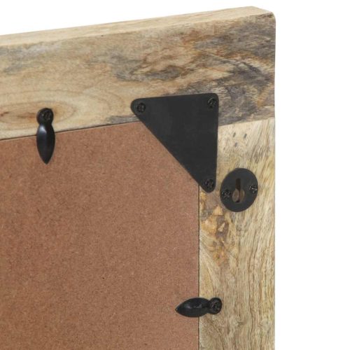  tömör mangófa és üveg fürdőszobatükör 50 x 70 cm