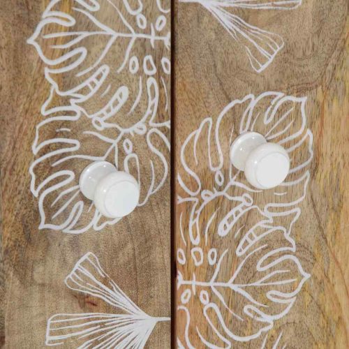  tömör mangófa fürdőszobai mosdószekrény 62 x 33 x 58 cm