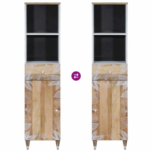  tömör mangófa fürdőszobaszekrény 38 x 33,5 x 160 cm