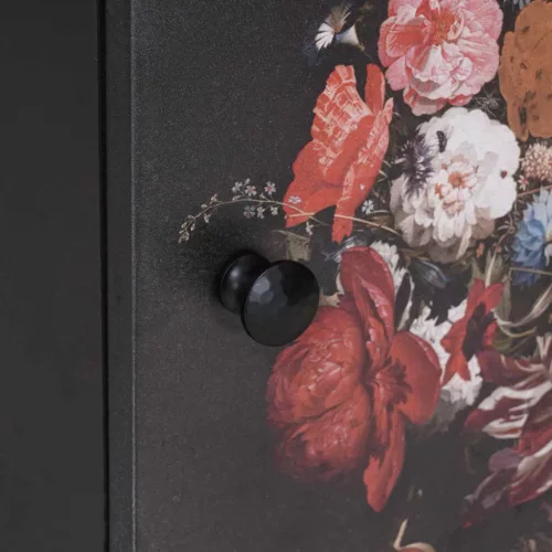  Éjjeli szekrény ajtóval 2 pcs Fekete 40 x 33 x 46 cm