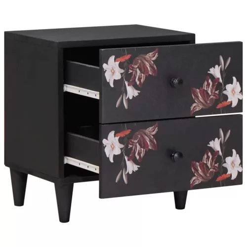  Éjjeli asztal 2 pcs Barna 40 x 33,5 x 46 cm Tömör Mangófát